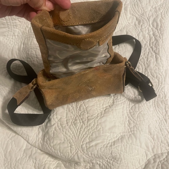 Aimee Kestenberg Broadway Mini Crossbody Bag in Gold Brush Metallic - Picture 3 of 4